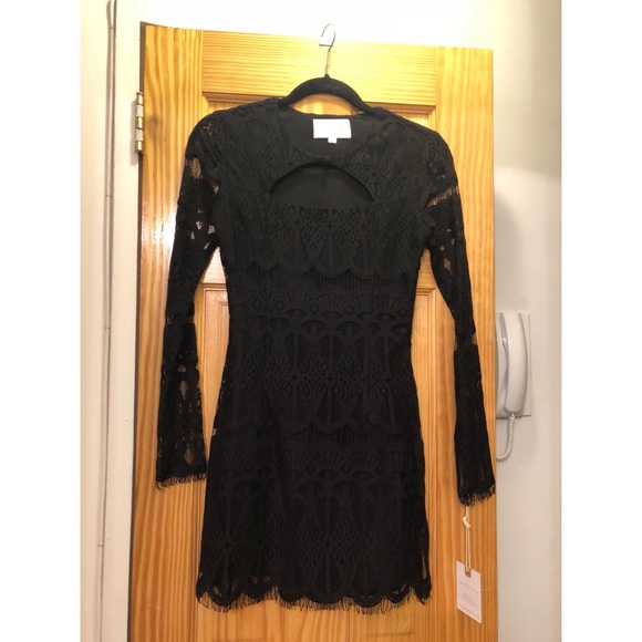 NWT Stone Cold Fox Suki black lace dress LBD XS 0 - Picture 3 of 7